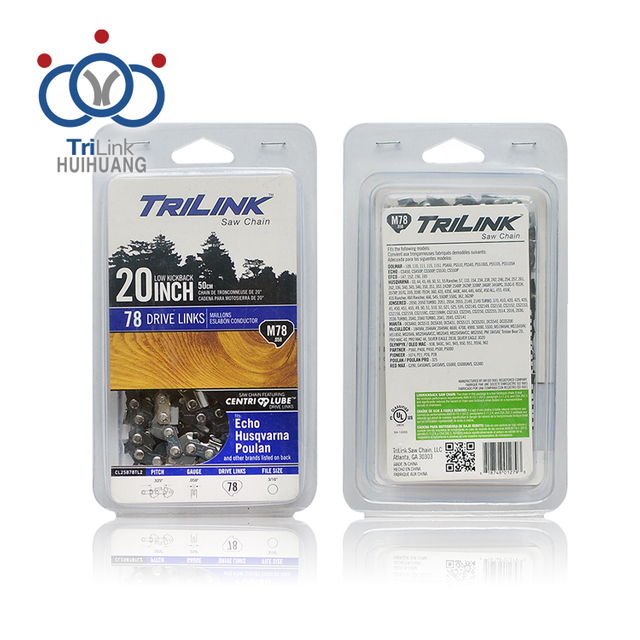 Profesyonel ISO standardı yüksek kaliteli TRILINK çelik zincirli testere zinciri